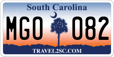 SC license plate MGO082