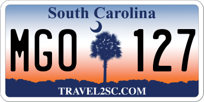 SC license plate MGO127