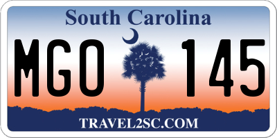 SC license plate MGO145