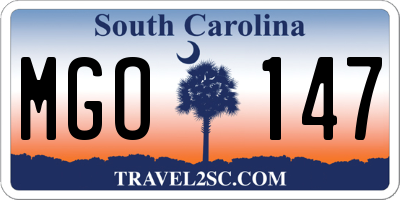 SC license plate MGO147