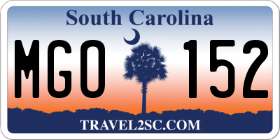 SC license plate MGO152