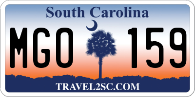 SC license plate MGO159