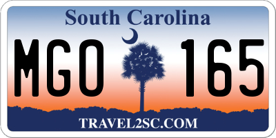 SC license plate MGO165