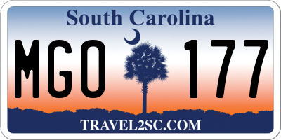 SC license plate MGO177