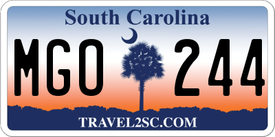 SC license plate MGO244