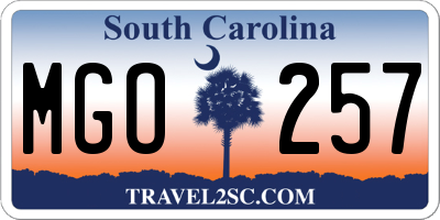 SC license plate MGO257