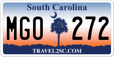 SC license plate MGO272