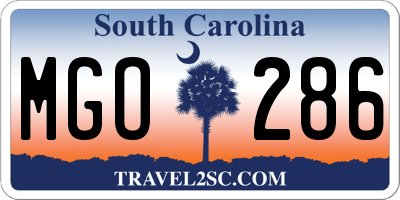 SC license plate MGO286