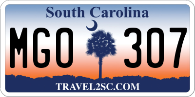 SC license plate MGO307