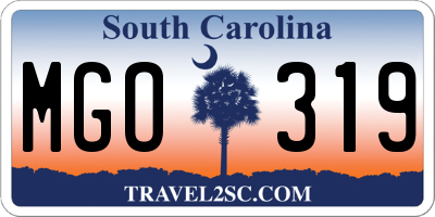 SC license plate MGO319