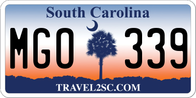 SC license plate MGO339