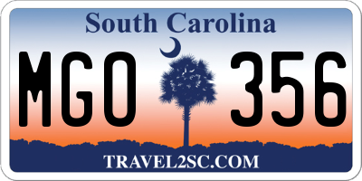 SC license plate MGO356