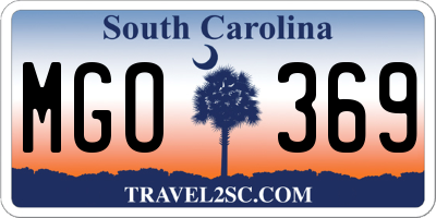 SC license plate MGO369