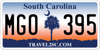 SC license plate MGO395