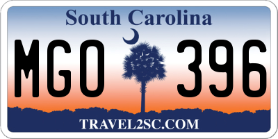 SC license plate MGO396