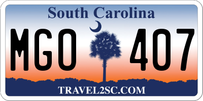 SC license plate MGO407