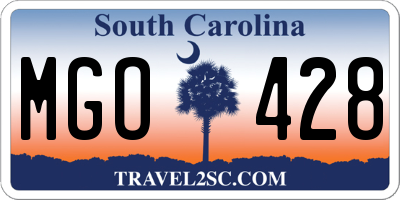 SC license plate MGO428