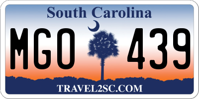 SC license plate MGO439