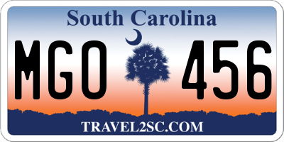 SC license plate MGO456