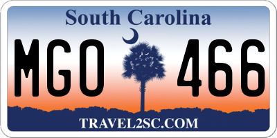 SC license plate MGO466