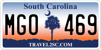 SC license plate MGO469