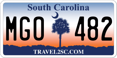 SC license plate MGO482