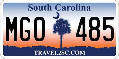 SC license plate MGO485