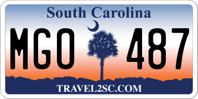 SC license plate MGO487