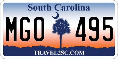 SC license plate MGO495