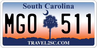 SC license plate MGO511