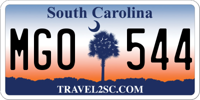 SC license plate MGO544