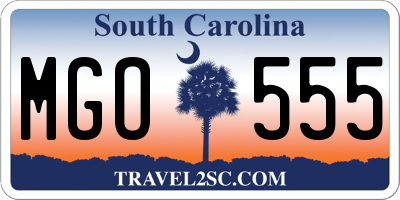 SC license plate MGO555