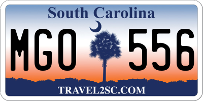 SC license plate MGO556