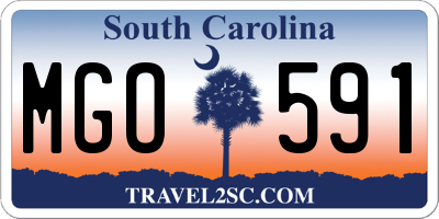 SC license plate MGO591