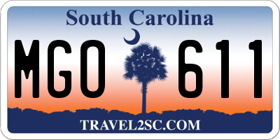 SC license plate MGO611