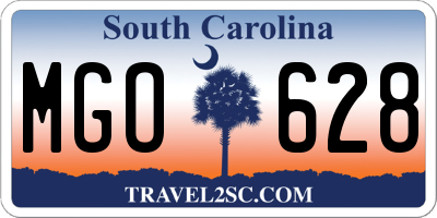 SC license plate MGO628