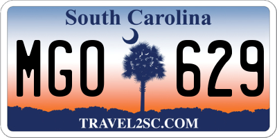 SC license plate MGO629