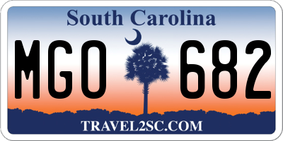 SC license plate MGO682