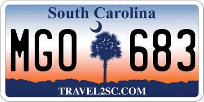 SC license plate MGO683