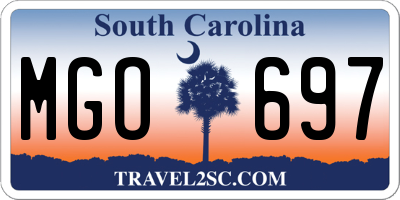 SC license plate MGO697