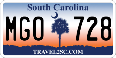 SC license plate MGO728