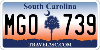 SC license plate MGO739