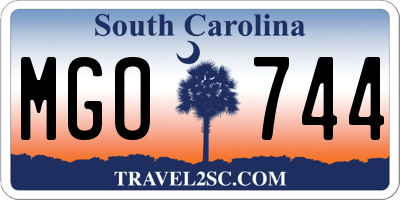 SC license plate MGO744