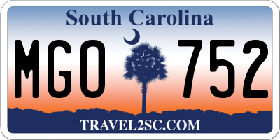 SC license plate MGO752