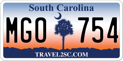 SC license plate MGO754