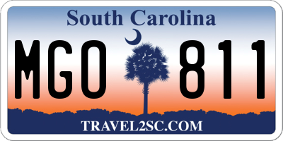 SC license plate MGO811