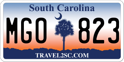 SC license plate MGO823
