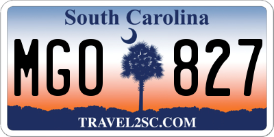SC license plate MGO827
