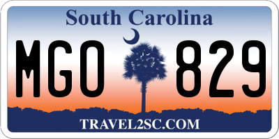 SC license plate MGO829