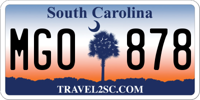 SC license plate MGO878